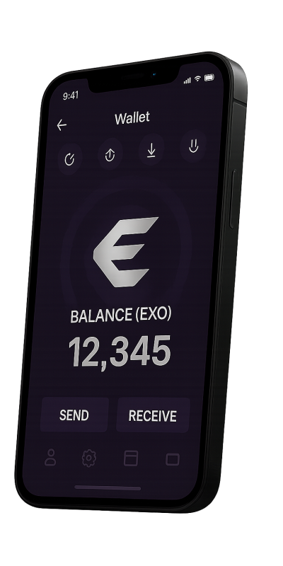 Exovim mobile wallet